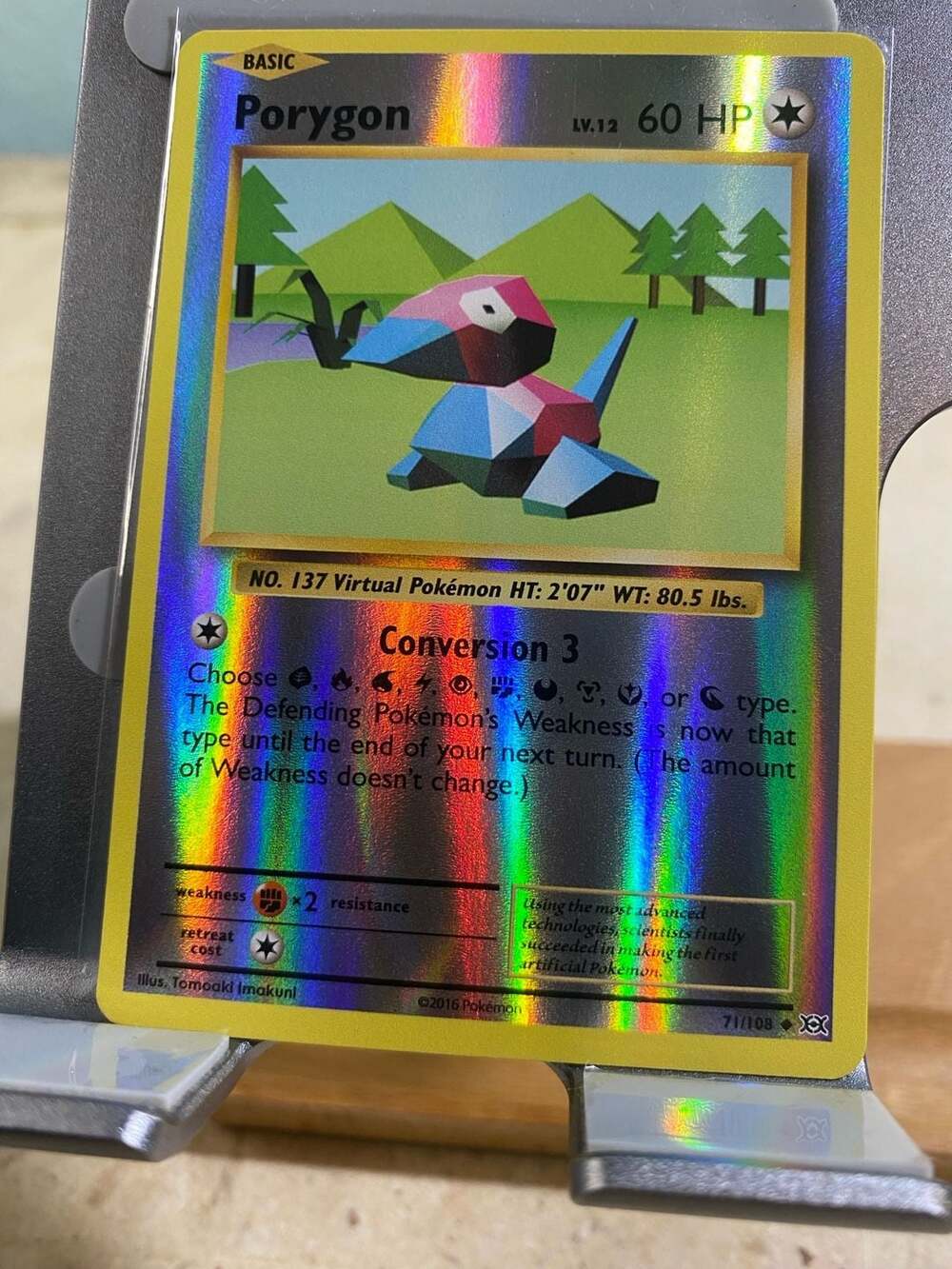 Porygon 71/108 Holo Rare Pokemon Card 2016 Evolutions